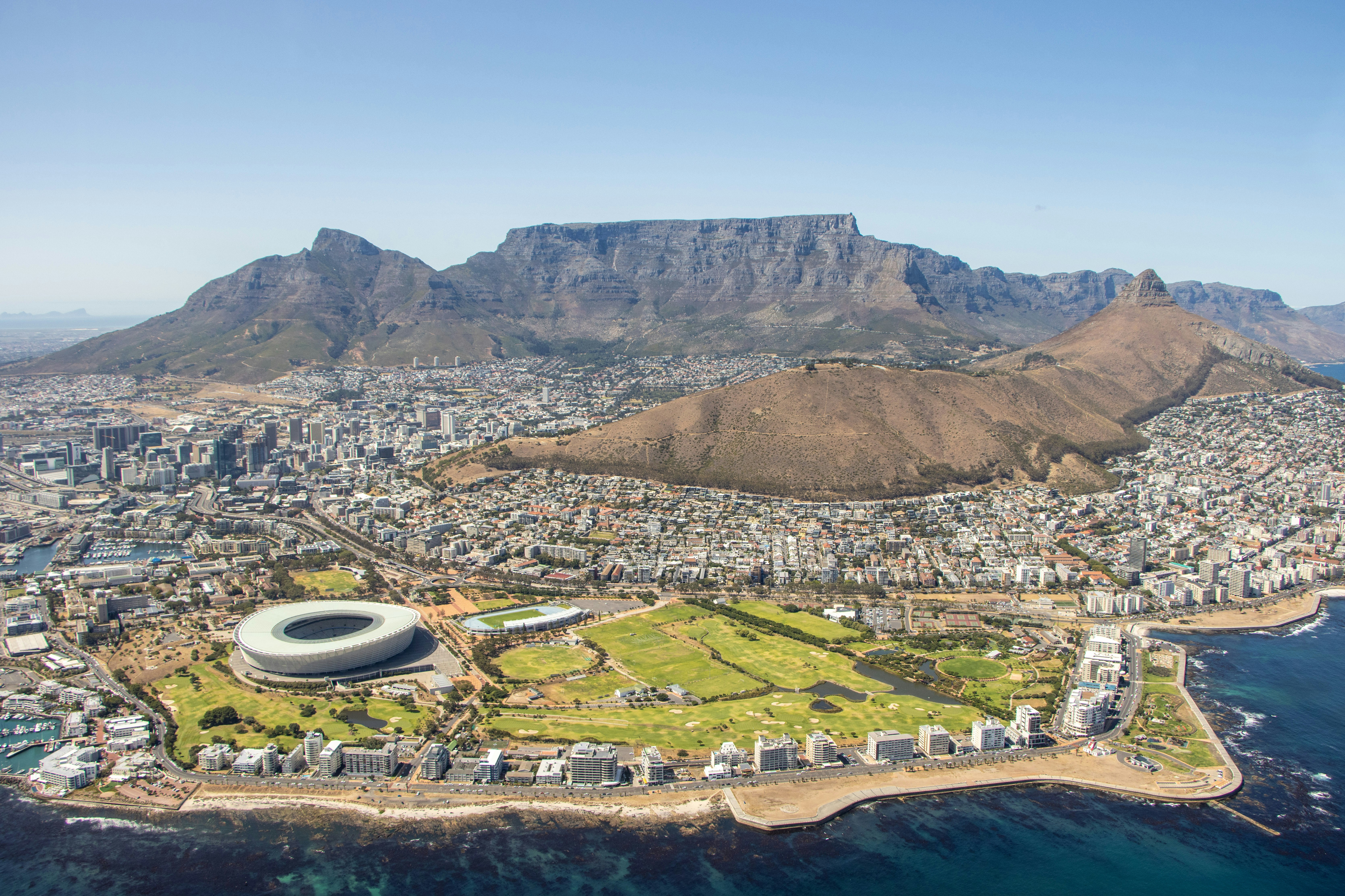 Cape Town cityscape with Table Mountain background